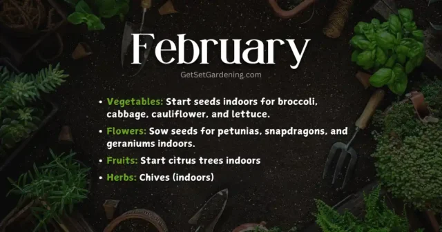 February Gardening Calendar February Gardening Calendar