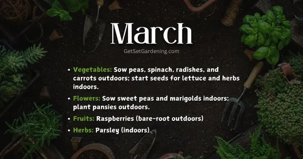 March Gardening Calendar March Gardening Calendar