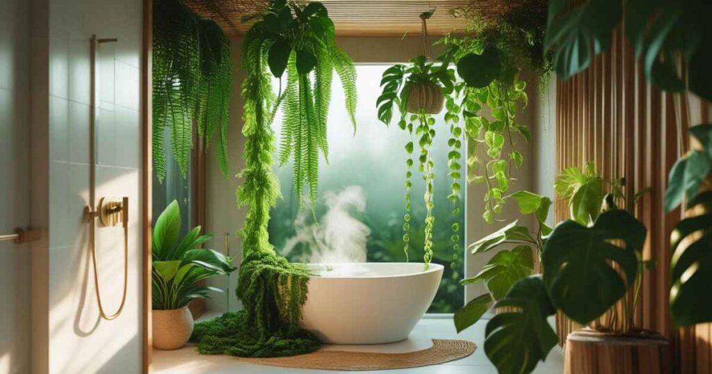 Hanging plants for bathrooms