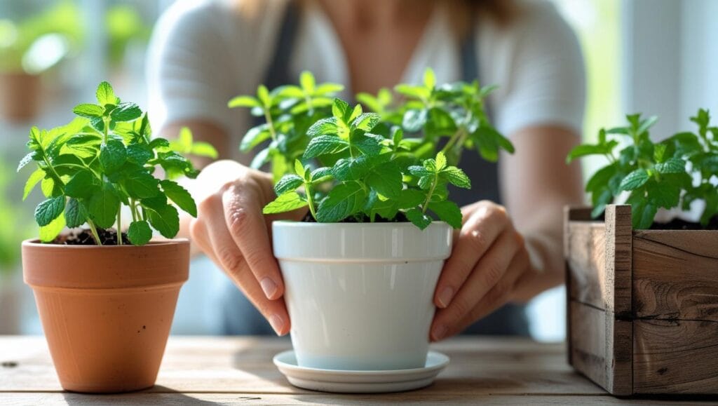 Choosing Container for growing spearmint indoors